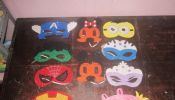 mascaras en microporoso escarchado para fiestas infantiles