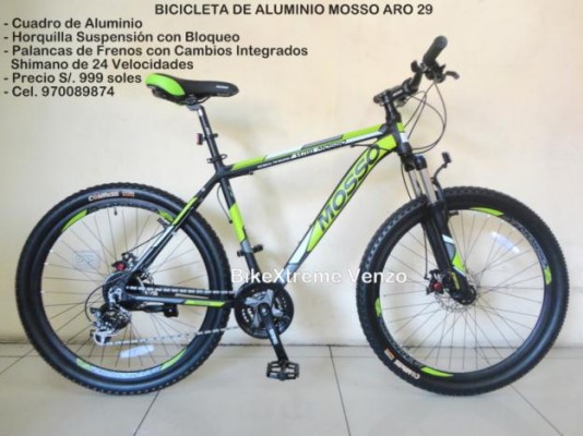 Bicicletas de Aluminio Montañeras y de Ruta VENZO, MOSSO, TRINX Aro 26, 27.5 y 29 ¡Nuevas!