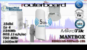 Mikrotik Antena sectorial integrada 15dBI radio 1300mW 120º **MANTbOX**