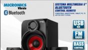 Parlantes Bluetooth Woofer 70W Micronics Vibrato FM USB Sonido fuerte y nítido Nuevos en Caja Delivery