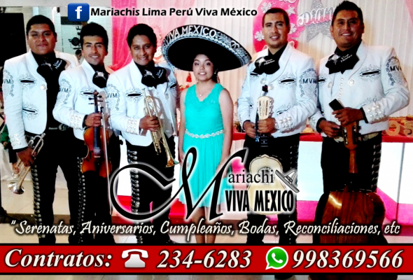 Mariachi Viva México de Lima Perú Trajes de Gala en Blanco y Negro Recomendados Excelente Show Whatsapp 998369566