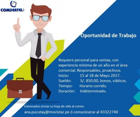 Asesores de ventas Telefonía Fija Movistar