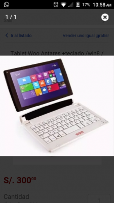 Vendo tablet woo teclado.windows 8.